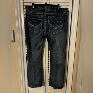 Mens Axel Vintage Boot Cut Jeans Weston Blue